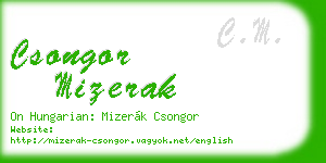 csongor mizerak business card